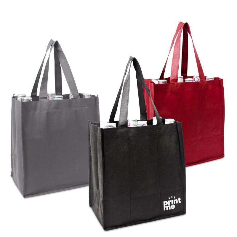 Non-woven wijnflestassen voor 6 flessen laten bedrukken — ABC Brands