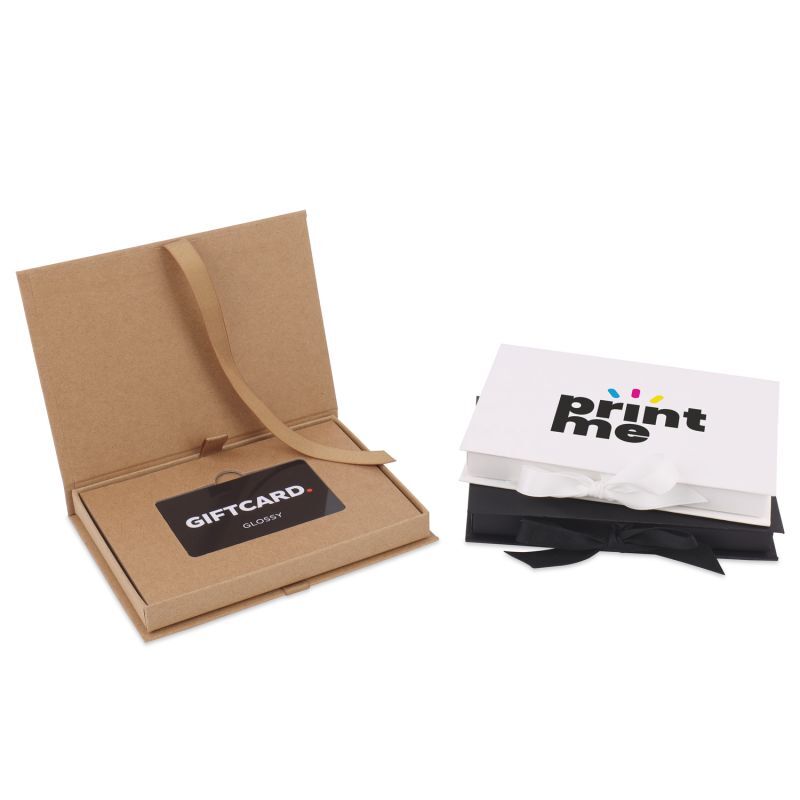 Giftcard doosjes met lintsluiting - Kraft laten bedrukken — ABC Brands