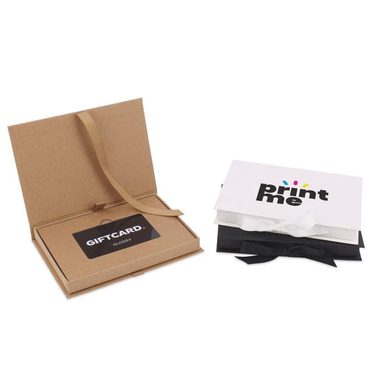 Giftcard doosjes met lintsluiting - Kraft laten bedrukken — ABC Brands