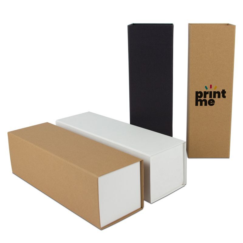 Luxe kraft wijnflesdozen met magneetsluiting laten bedrukken — ABC Brands