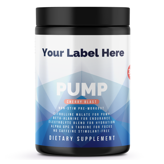 Pump Non-Stim Pre-Workout Cherry Blast 312g w/ Natural Flavor - officiele Rocktomic-productafbeelding [RT-OFFICIAL:ROC010:HERO:v1:D94242F00B31]