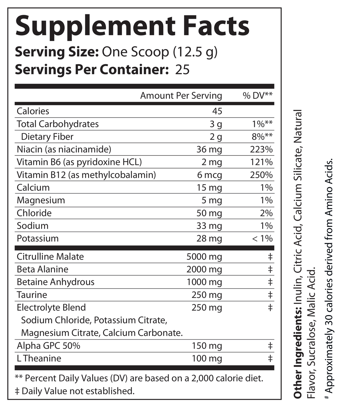 Non-Stim Pump Pre-Workout: Pineapple 312.5g w/ Natural Flavor - voedingswaarden en ingredienten [RT-OFFICIAL:ROC011:FACTS:v1:D09EB3FE7185]