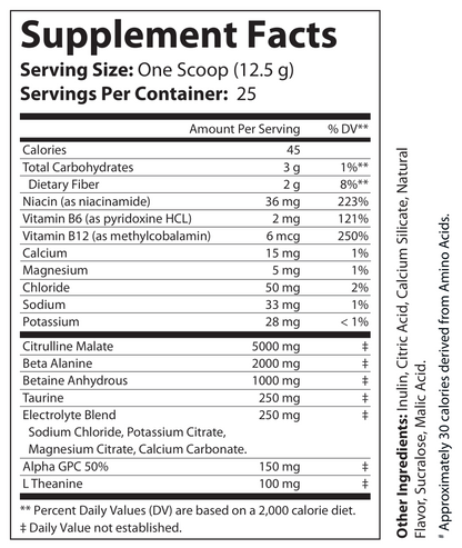 Non-Stim Pump Pre-Workout: Pineapple 312.5g w/ Natural Flavor - voedingswaarden en ingredienten [RT-OFFICIAL:ROC011:FACTS:v1:D09EB3FE7185]