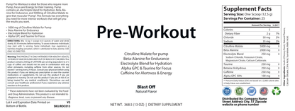 Pre-Workout Blast-Off 312g w/ Natural Flavor - officieel labelvoorbeeld [RT-OFFICIAL:ROC013:LABEL:v1:F1A4D03510D1]