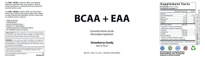BCAA + EAA Strawberry Candy 300g w/Natural Flavor - officieel labelvoorbeeld [RT-OFFICIAL:ROC014:LABEL:v1:3AD163F841FC]