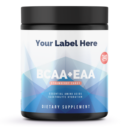 BCAA + EAA Strawberry Candy 300g w/Natural Flavor - officiele Rocktomic-productafbeelding [RT-OFFICIAL:ROC014:HERO:v1:2EED254C9E0D]