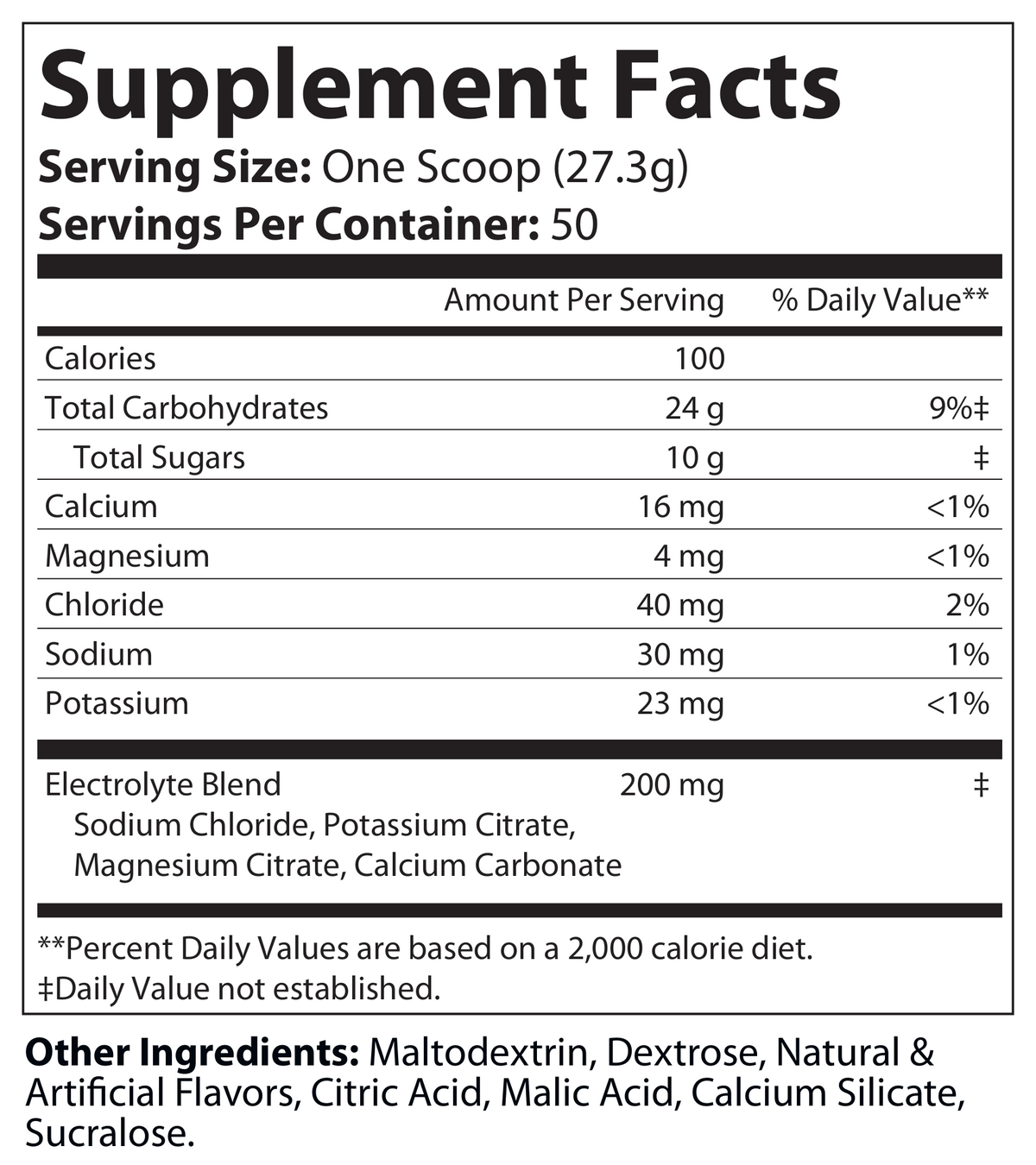 Recovery Carb + Electrolyte Summer Punch 1365g - voedingswaarden en ingredienten [RT-OFFICIAL:ROC017:FACTS:v1:BCAF3907294C]
