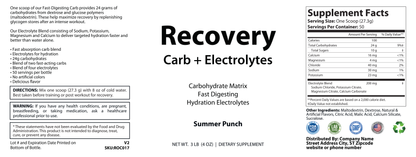 Recovery Carb + Electrolyte Summer Punch 1365g - officieel labelvoorbeeld [RT-OFFICIAL:ROC017:LABEL:v1:B1ADAAA1D51A]