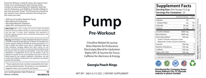 Pump Pre-Workout Georgia Peach Rings 312g - officieel labelvoorbeeld [RT-OFFICIAL:ROC018:LABEL:v1:44CF2ACE4041]