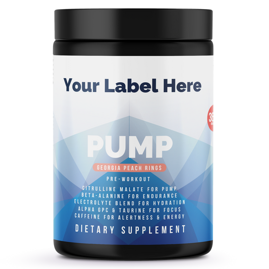 Pump Pre-Workout Georgia Peach Rings 312g - officiele Rocktomic-productafbeelding [RT-OFFICIAL:ROC018:HERO:v1:A7595650DD65]