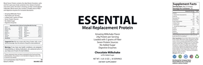 2.9lb Essential Meal Replacement Protein Chocolate Milkshake w/0% Added Sugar - officieel labelvoorbeeld [RT-OFFICIAL:ROC1205:LABEL:v1:DCAB40D2499E]