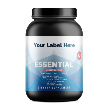 2.9lb Essential Meal Replacement Protein Chocolate Milkshake w/0% Added Sugar - officiele Rocktomic-productafbeelding [RT-OFFICIAL:ROC1205:HERO:v1:60AA47699486]