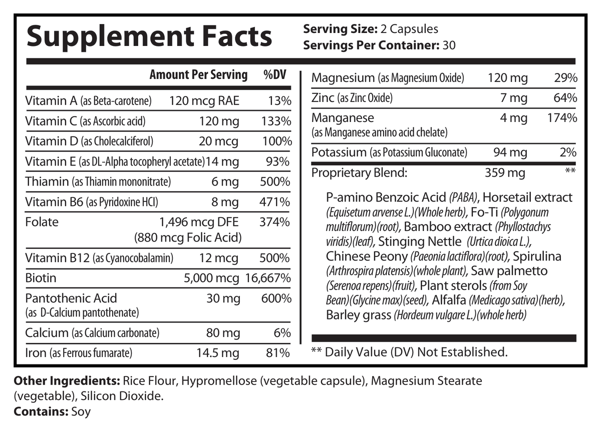Biotin +E - voedingswaarden en ingredienten [RT-OFFICIAL:ROC223:FACTS:v1:7E465B125610]