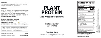 1.5lb Pure Vegan Protein Rich Chocolate - officieel labelvoorbeeld [RT-OFFICIAL:ROC260V:LABEL:v1:FEB471BDEB69]