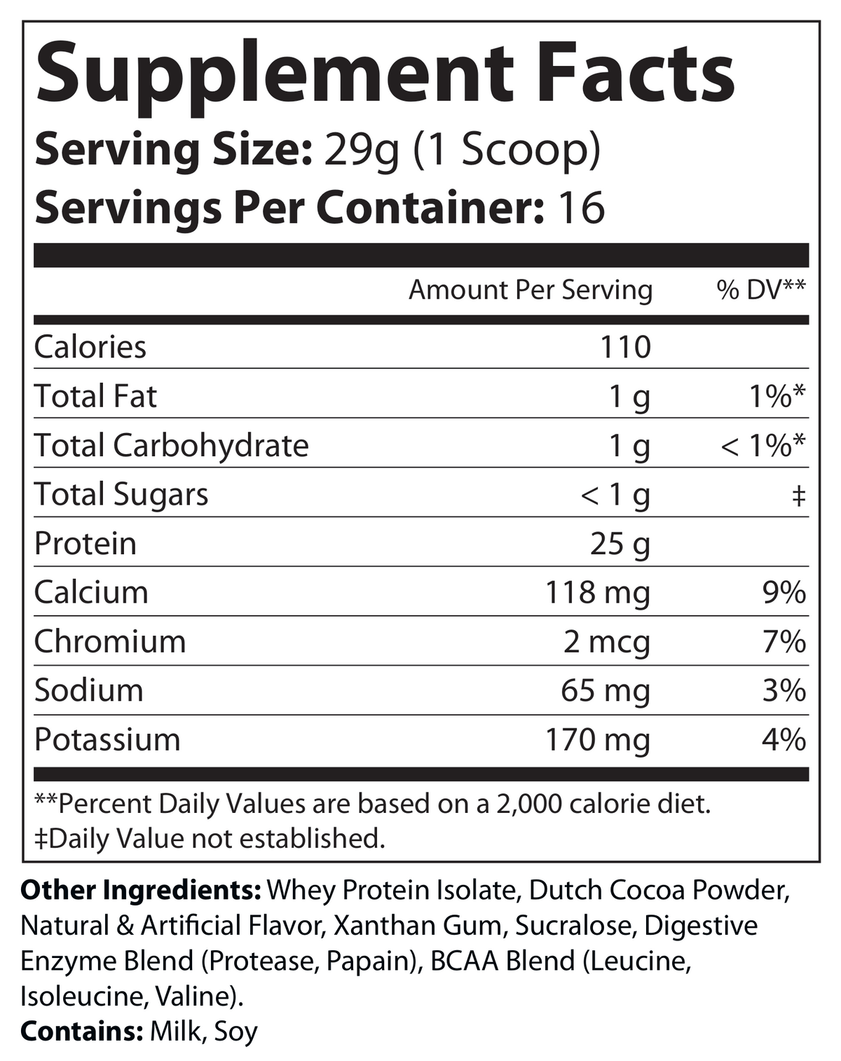 1lb 100% Whey Armor Isolate Protein Chocolate - voedingswaarden en ingredienten [RT-OFFICIAL:ROC2811:FACTS:v1:727AF60C6B24]
