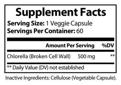 Chlorella Pure – 500mg - voedingswaarden en ingredienten [RT-OFFICIAL:ROC301:FACTS:v1:EACF63EA668A]