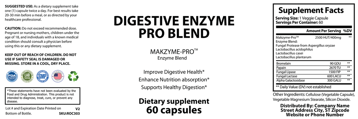 Digestive Enzyme - officieel labelvoorbeeld [RT-OFFICIAL:ROC303:LABEL:v1:D6DAAFC54558]