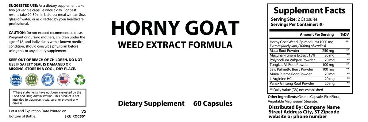 Horny Goat Weed Blend - officieel labelvoorbeeld [RT-OFFICIAL:ROC501:LABEL:v1:755FFD560428]