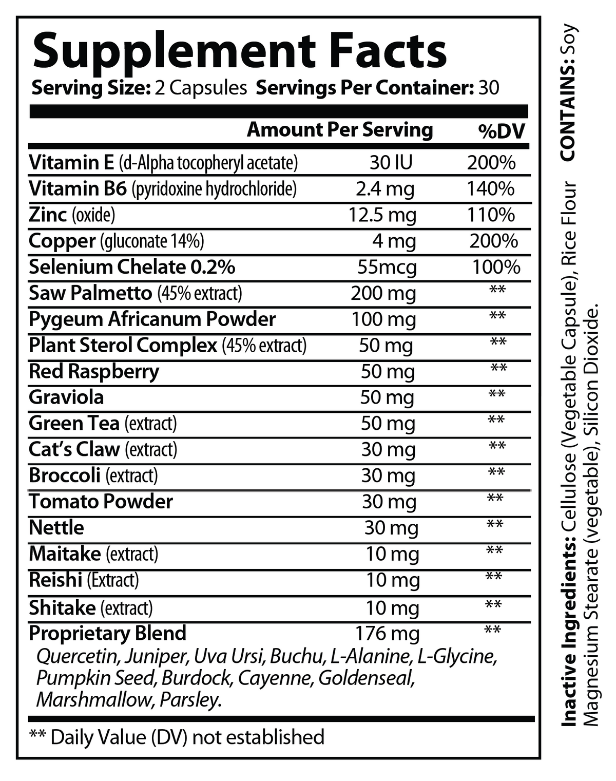 Prostate Formula - voedingswaarden en ingredienten [RT-OFFICIAL:ROC504:FACTS:v1:89959335CD72]