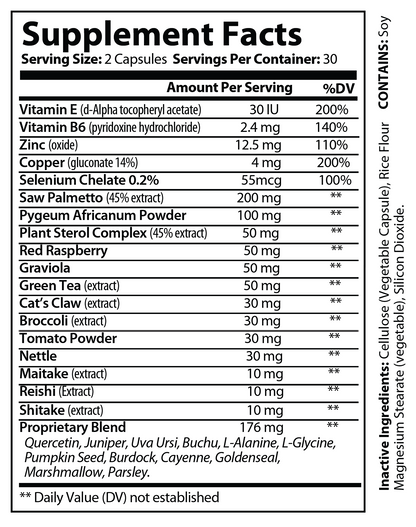 Prostate Formula - voedingswaarden en ingredienten [RT-OFFICIAL:ROC504:FACTS:v1:89959335CD72]