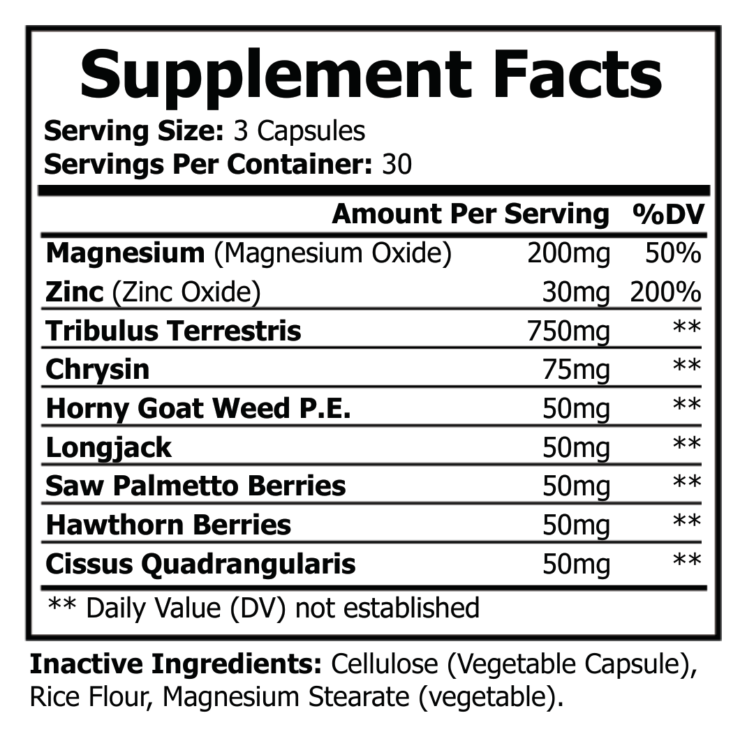 Ultra Test Natural Testosterone Support - voedingswaarden en ingredienten [RT-OFFICIAL:ROC506:FACTS:v1:2B569D32D4BC]