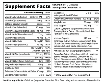 Ultra Multivitamin For Men - voedingswaarden en ingredienten [RT-OFFICIAL:ROC507:FACTS:v1:70896FD6746F]