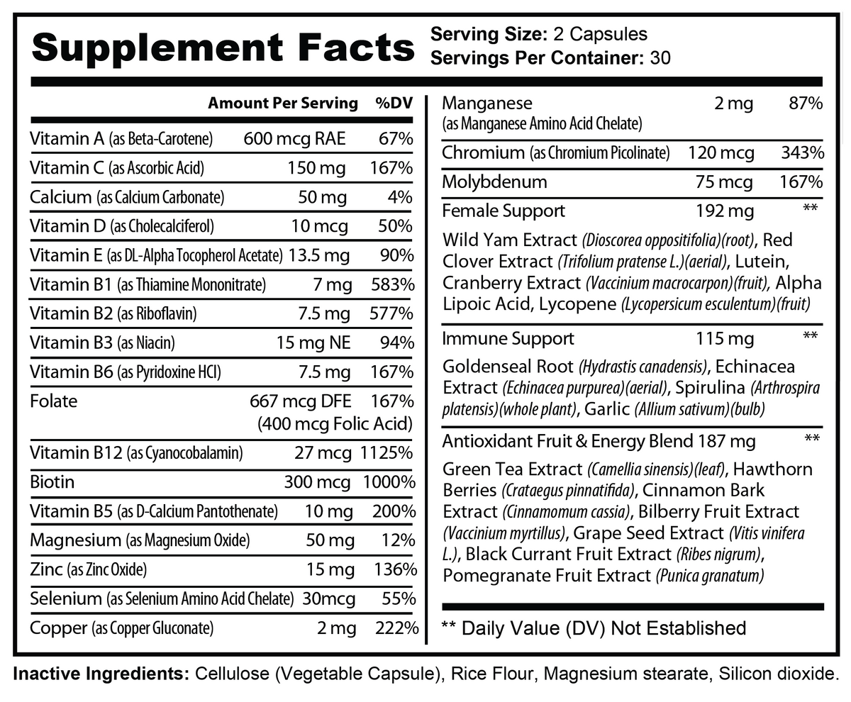 Ultra Vita For Women - voedingswaarden en ingredienten [RT-OFFICIAL:ROC507W:FACTS:v1:B5840A6094D2]