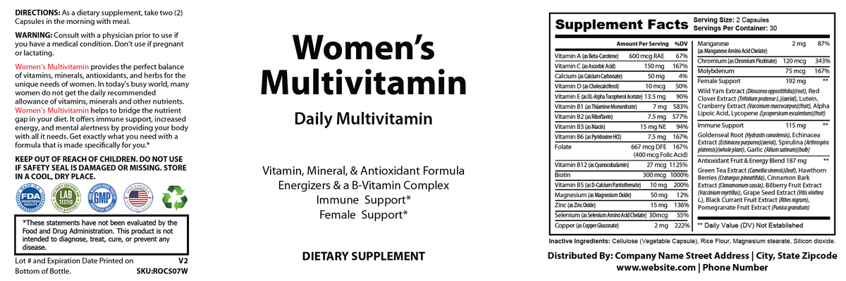 Ultra Vita For Women - officieel labelvoorbeeld [RT-OFFICIAL:ROC507W:LABEL:v1:33CA3BD182D5]