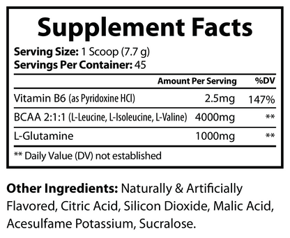 BCAA (Fruit Punch) - voedingswaarden en ingredienten [RT-OFFICIAL:ROC603:FACTS:v1:0FB7D5981C01]
