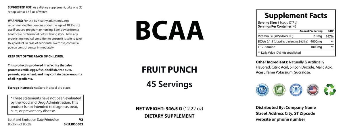 BCAA (Fruit Punch) - officieel labelvoorbeeld [RT-OFFICIAL:ROC603:LABEL:v1:DE252335D70E]