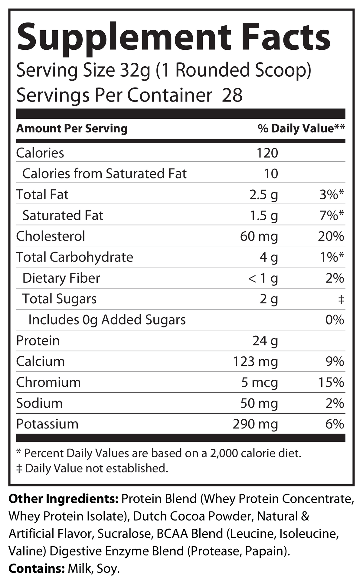 Protein Whey 2lb Chocolate - voedingswaarden en ingredienten [RT-OFFICIAL:ROC607:FACTS:v1:1A39EE8B0BDA]