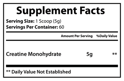 Creatine Powder 300g - voedingswaarden en ingredienten [RT-OFFICIAL:ROC609:FACTS:v1:483C5E015F95]