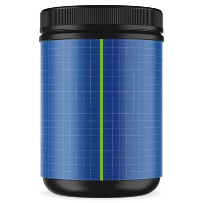 Glutamine Powder 300g - officiele verpakkingsmock-up [RT-OFFICIAL:ROC610:MOCKUP:v1:7B29DB20F210]