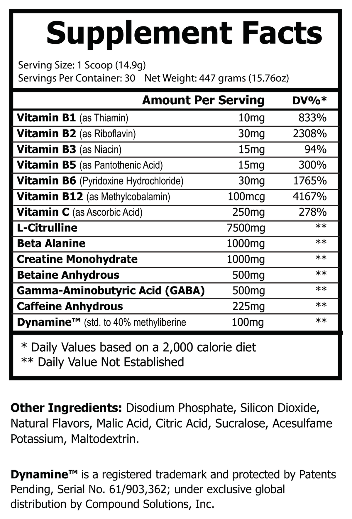 Pre-Workout (Tropical Sunrise) - voedingswaarden en ingredienten [RT-OFFICIAL:ROC611:FACTS:v1:A60F5D38A473]