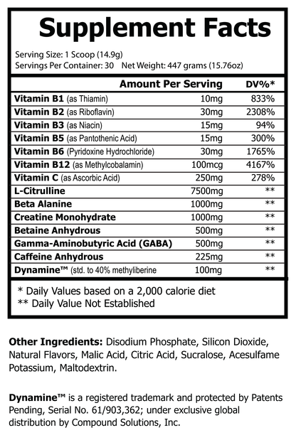 Pre-Workout (Tropical Sunrise) - voedingswaarden en ingredienten [RT-OFFICIAL:ROC611:FACTS:v1:A60F5D38A473]