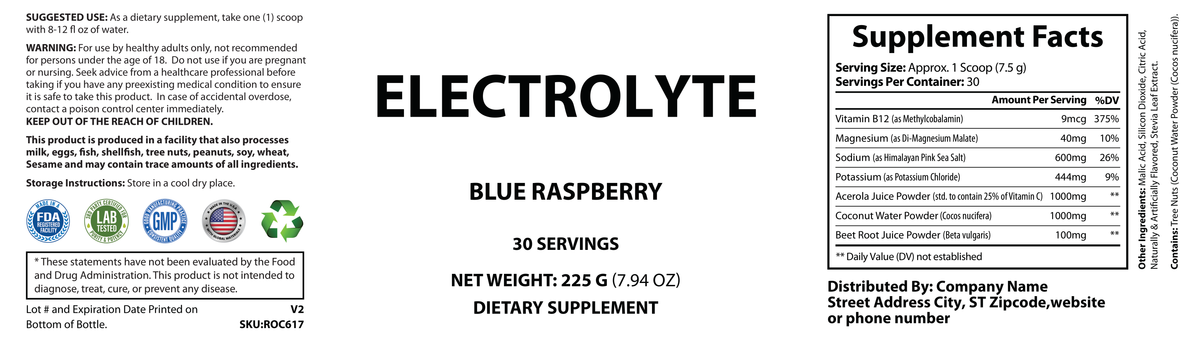 ION + Select Electrolyte Formula - officieel labelvoorbeeld [RT-OFFICIAL:ROC617:LABEL:v1:6B0492A77161]