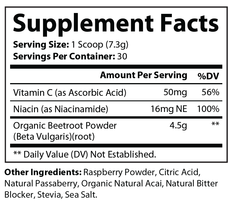 Nitric Boost – Organic Beet Root Powder - voedingswaarden en ingredienten [RT-OFFICIAL:ROC620:FACTS:v1:3037F772112A]