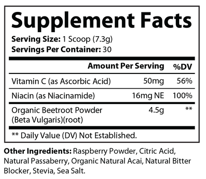 Nitric Boost – Organic Beet Root Powder - voedingswaarden en ingredienten [RT-OFFICIAL:ROC620:FACTS:v1:3037F772112A]