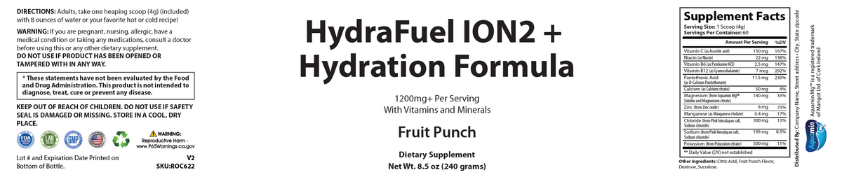 HydraFuel ION2+ Hydration Formula – Fruit Punch - officieel labelvoorbeeld [RT-OFFICIAL:ROC622:LABEL:v1:157342E796B2]
