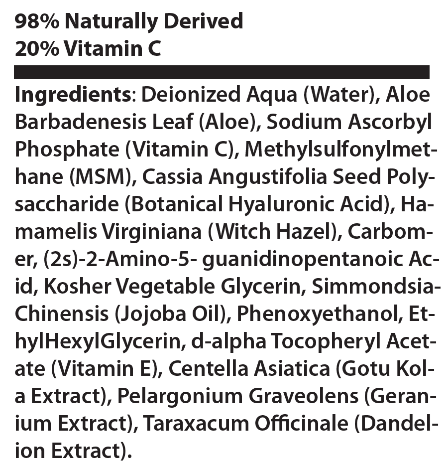 Vitamin C Serum 2oz - voedingswaarden en ingredienten [RT-OFFICIAL:ROC714:FACTS:v1:1EF95E75CC9D]