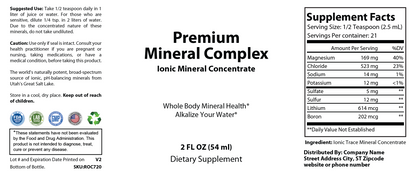 Premium Mineral Complex 2 fl oz - officieel labelvoorbeeld [RT-OFFICIAL:ROC720:LABEL:v1:B3EB8808A11A]