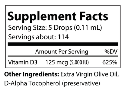 Liquid D3 Ultra 0.43 fl oz - voedingswaarden en ingredienten [RT-OFFICIAL:ROC723:FACTS:v1:F3F96F2C1483]