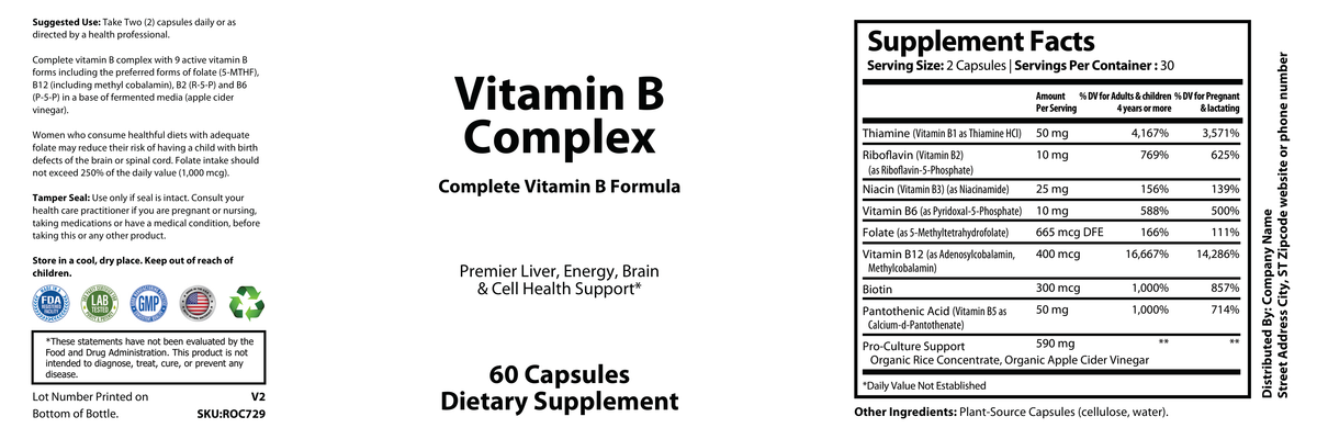 Vitamin B Complex - officieel labelvoorbeeld [RT-OFFICIAL:ROC729:LABEL:v1:F8B208E8F5EB]