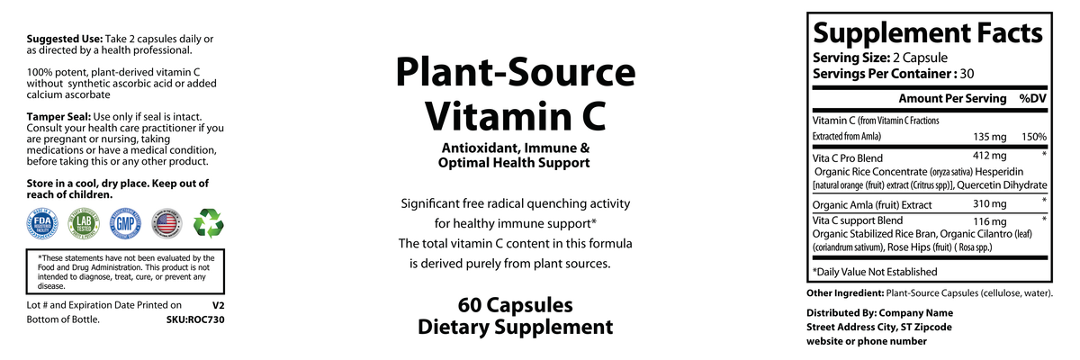 Plant-Source Vitamin C - officieel labelvoorbeeld [RT-OFFICIAL:ROC730:LABEL:v1:E636FD37ACF3]