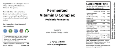 Fermented Vitamin B Complex 2 fl oz - officieel labelvoorbeeld [RT-OFFICIAL:ROC732:LABEL:v1:D71AC91FBAEC]