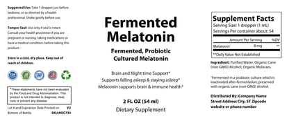 Fermented Melatonin 2 fl oz - officieel labelvoorbeeld [RT-OFFICIAL:ROC733:LABEL:v1:50DE5B07B1E2]