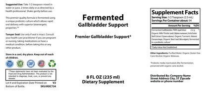 Fermented Gallbladder Support 8 fl oz - officieel labelvoorbeeld [RT-OFFICIAL:ROC734:LABEL:v1:662A9197E303]