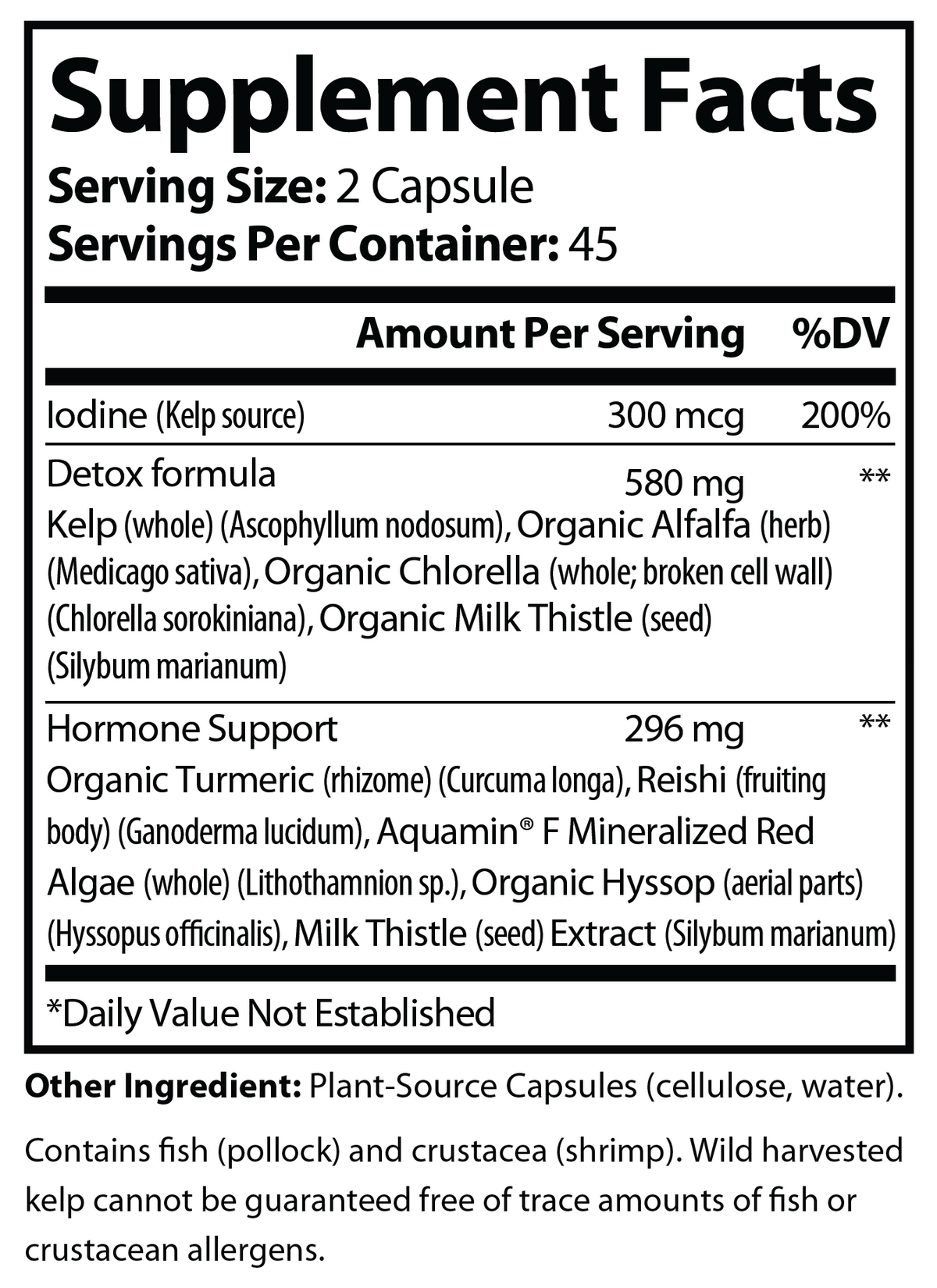 Advanced Thyroid & Hormone Support - voedingswaarden en ingredienten [RT-OFFICIAL:ROC740:FACTS:v1:48B4DE00986B]