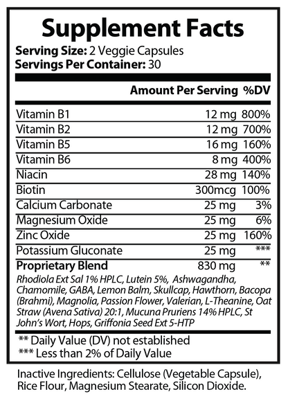 Anxiety Formula - voedingswaarden en ingredienten [RT-OFFICIAL:ROC801:FACTS:v1:69DEA354681B]