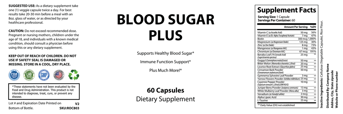 Blood Sugar Ultra - officieel labelvoorbeeld [RT-OFFICIAL:ROC803:LABEL:v1:08E50DB5C716]